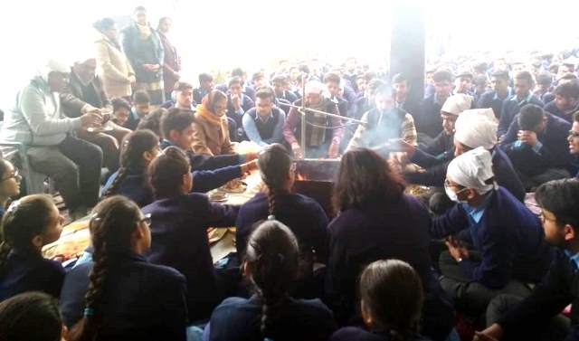 Hawan for invoking blessings of almighty for the students of  class X and XII